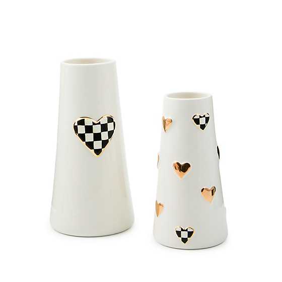 MacKenzie-Childs Unclassified Courtly Check Tall Heart Vase