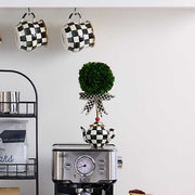 MacKenzie-Childs Unclassified Courtly Check Teapot Boxwood Topiary