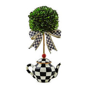 MacKenzie-Childs Unclassified Courtly Check Teapot Boxwood Topiary