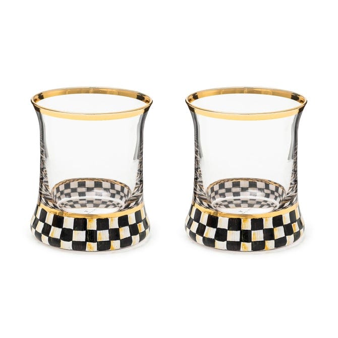 MacKenzie-Childs Unclassified Courtly Check Tumbler Glass, Set of 2