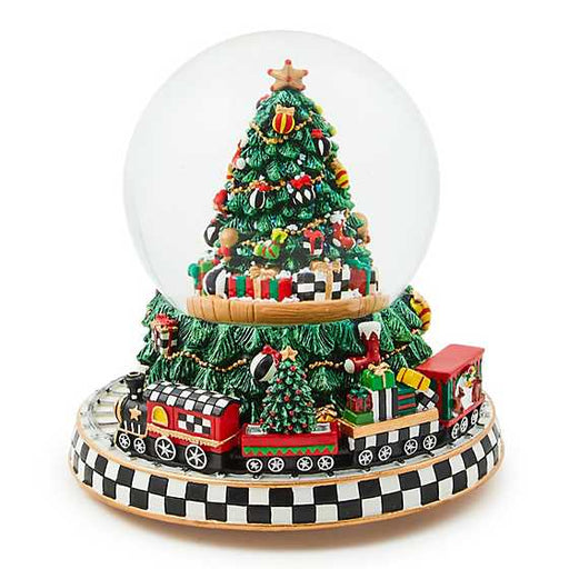 MacKenzie-Childs Unclassified Cozy Christmas Tree & Train Snow Globe