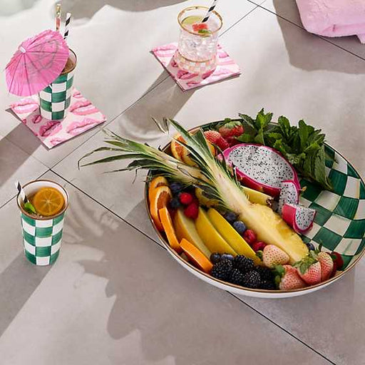 MacKenzie-Childs Unclassified Emerald Check Abundant Bowl