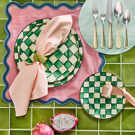 MacKenzie-Childs Unclassified Emerald Check Charger/Plate