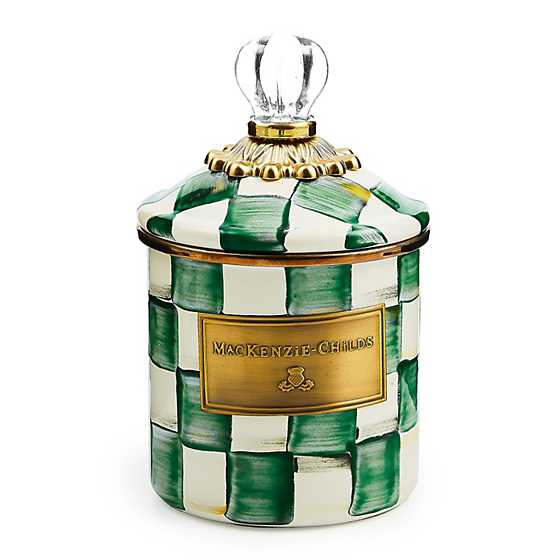 MacKenzie-Childs Unclassified Emerald Check Demi Canister