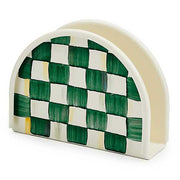 MacKenzie-Childs Unclassified Emerald Check Enamel Napkin Holder