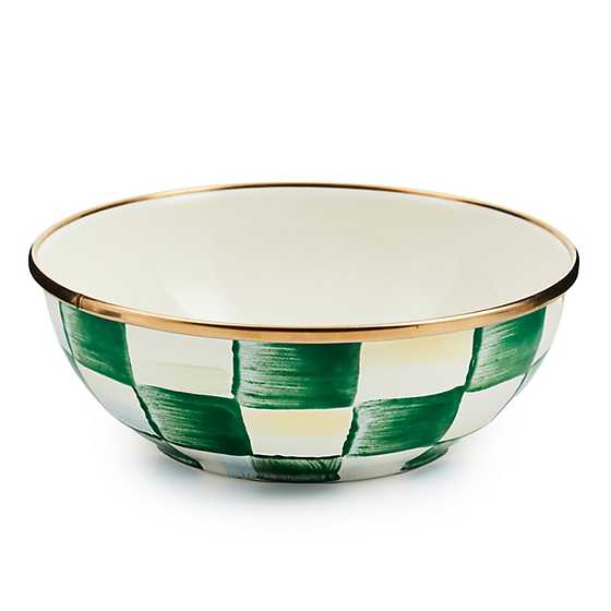 MacKenzie-Childs Unclassified Emerald Check Everyday Bowl