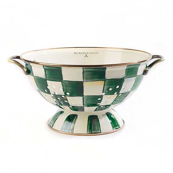 MacKenzie-Childs Unclassified Emerald Check Large Colander