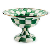 MacKenzie-Childs Unclassified Emerald Check Large Compote