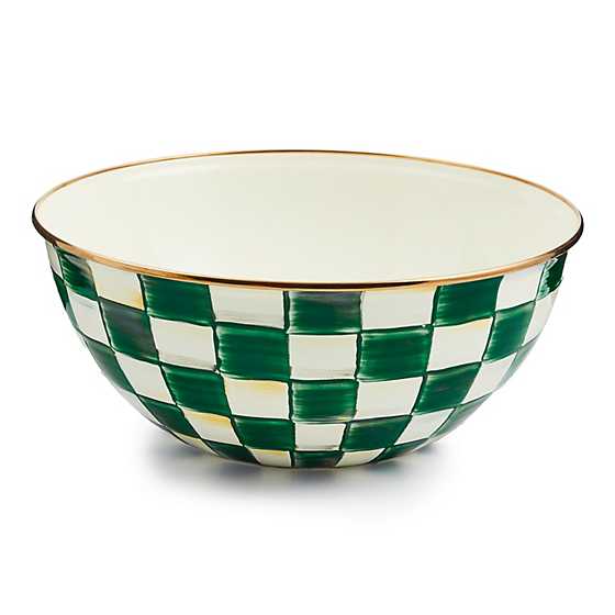 MacKenzie-Childs Unclassified Emerald Check Large Everyday Bowl