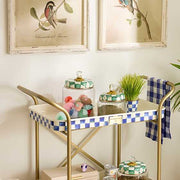 MacKenzie-Childs Unclassified Emerald Check Large Kitchen Canister