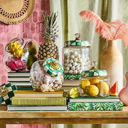 MacKenzie-Childs Unclassified Emerald Check Large Kitchen Canister