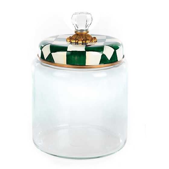 MacKenzie-Childs Unclassified Emerald Check Large Kitchen Canister