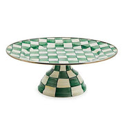MacKenzie-Childs Unclassified Emerald Check Large Pedestal Platter