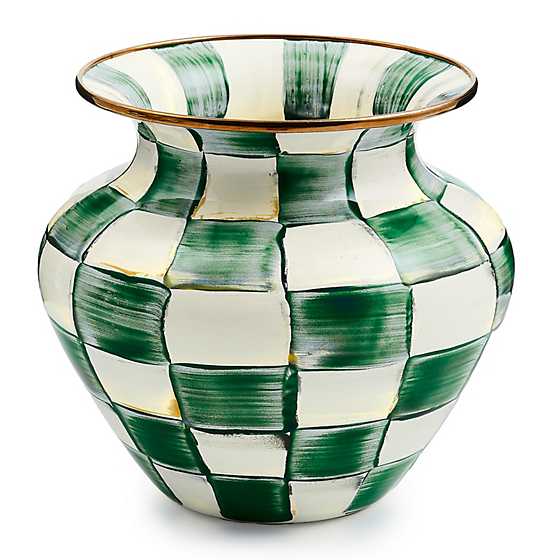MacKenzie-Childs Unclassified Emerald Check Large Vase