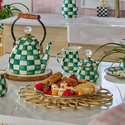 MacKenzie-Childs Unclassified Emerald Check Lidded Sugar Bowl