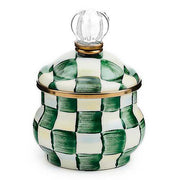 MacKenzie-Childs Unclassified Emerald Check Lidded Sugar Bowl