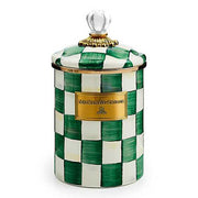 MacKenzie-Childs Unclassified Emerald Check Medium Canister