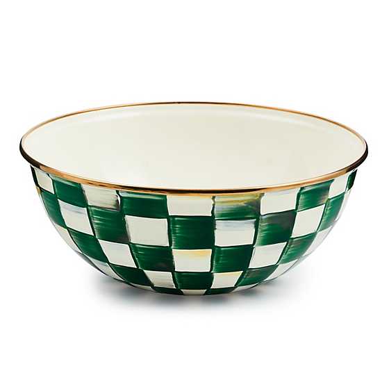 MacKenzie-Childs Unclassified Emerald Check Medium Everyday Bowl