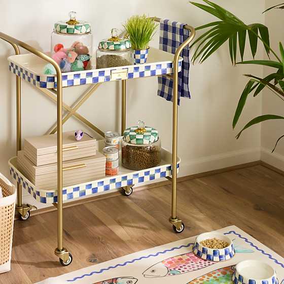 MacKenzie-Childs Unclassified Emerald Check Medium Kitchen Canister