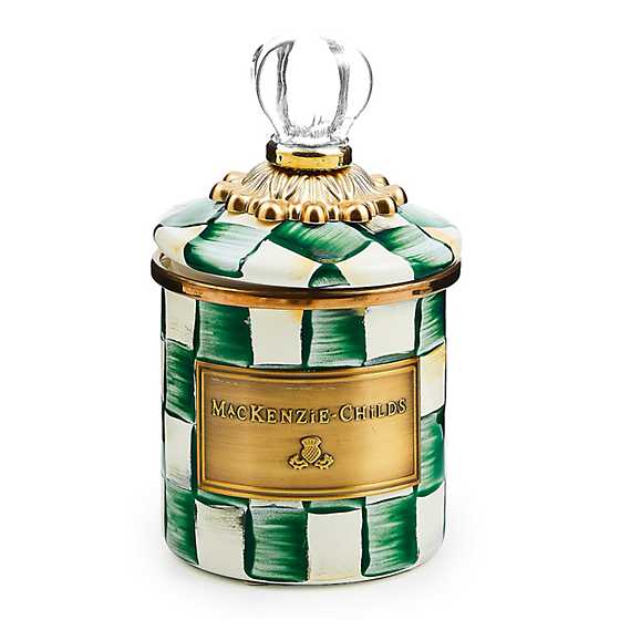 MacKenzie-Childs Unclassified Emerald Check Mini Canister