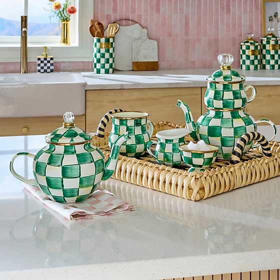 MacKenzie-Childs Unclassified Emerald Check Mug