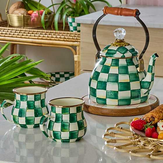 MacKenzie-Childs Unclassified Emerald Check Mug