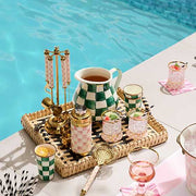 MacKenzie-Childs Unclassified Emerald Check Pitcher