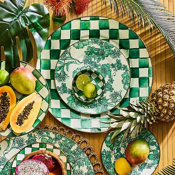 MacKenzie-Childs Unclassified Emerald Check Relish Dish