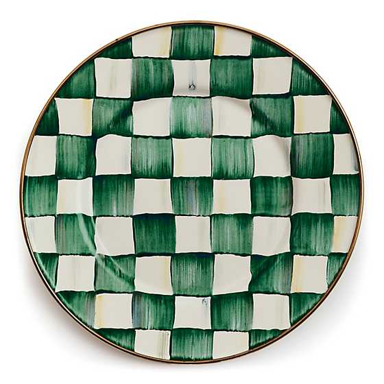 MacKenzie-Childs Unclassified Emerald Check Salad Plate