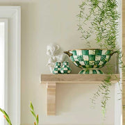 MacKenzie-Childs Unclassified Emerald Check Salt & Pepper Shakers