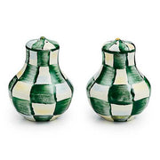 MacKenzie-Childs Unclassified Emerald Check Salt & Pepper Shakers