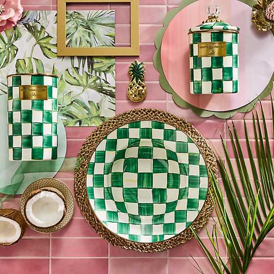 MacKenzie-Childs Unclassified Emerald Check Serving Bowl