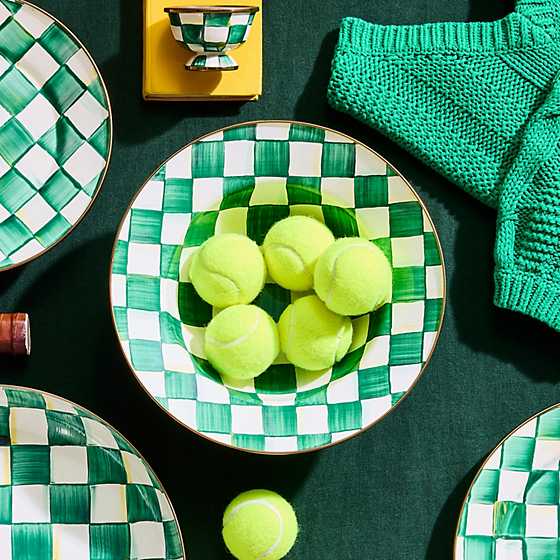 MacKenzie-Childs Unclassified Emerald Check Serving Bowl