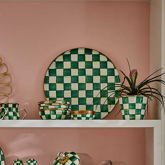 MacKenzie-Childs Unclassified Emerald Check Serving Platter