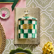 MacKenzie-Childs Unclassified Emerald Check Small Canister