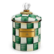 MacKenzie-Childs Unclassified Emerald Check Small Canister