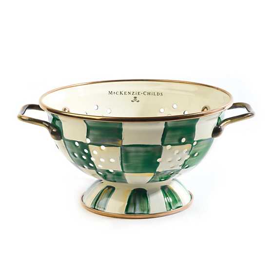 MacKenzie-Childs Unclassified Emerald Check Small Colander