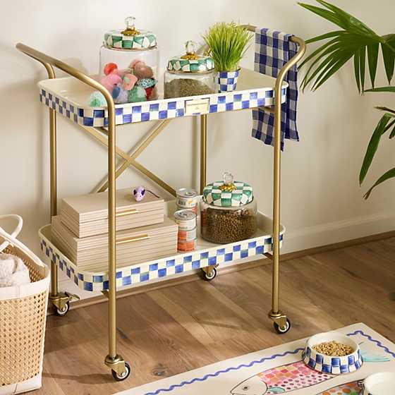 MacKenzie-Childs Unclassified Emerald Check Small Kitchen Canister