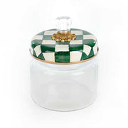 MacKenzie-Childs Unclassified Emerald Check Small Kitchen Canister