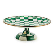 MacKenzie-Childs Unclassified Emerald Check Small Pedestal Platter