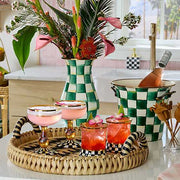 MacKenzie-Childs Unclassified Emerald Check Tall Vase