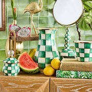 MacKenzie-Childs Unclassified Emerald Check Tall Vase