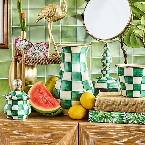 MacKenzie-Childs Unclassified Emerald Check Tall Vase