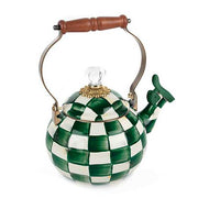 MacKenzie-Childs Unclassified Emerald Check Whistling Tea Kettle
