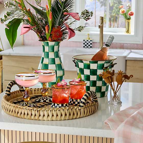 MacKenzie-Childs Unclassified Emerald Check Wine Cooler