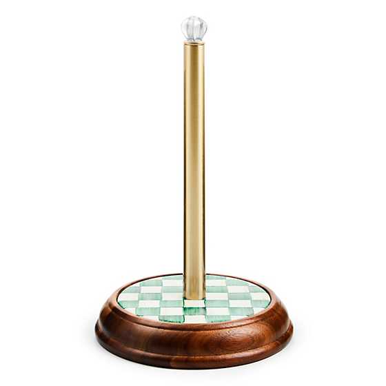MacKenzie-Childs Unclassified Emerald Check Wood Paper Towel Holder