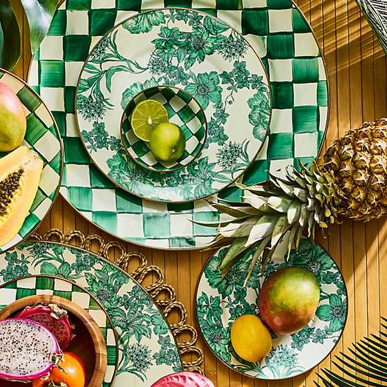 MacKenzie-Childs Unclassified Emerald English Garden Dinner Plate