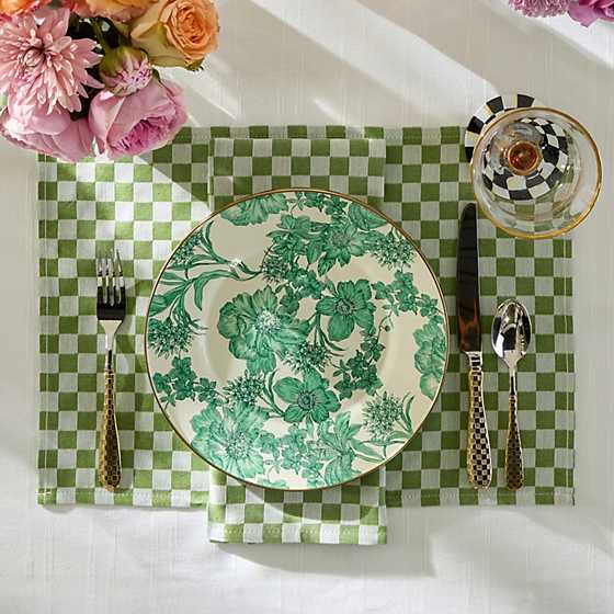 MacKenzie-Childs Unclassified Emerald English Garden Dinner Plate