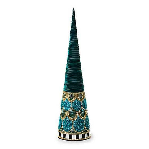 MacKenzie-Childs Unclassified Emerald Luxe Medium Beaded Cone Tree