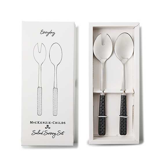 MacKenzie-Childs Unclassified Everyday Black Salad Serving Set